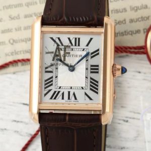 AF Factory Replica Cartier Tank WGTA0056 Brown Strap For Sale - Replica Watch Wholesale