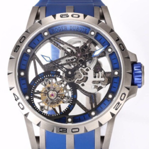 NEW Factory Replica Roger Dubuis Excalibur Tourbillon RDDBEX0479 Blue Bezel For Sale - Replica Watch Wholesale