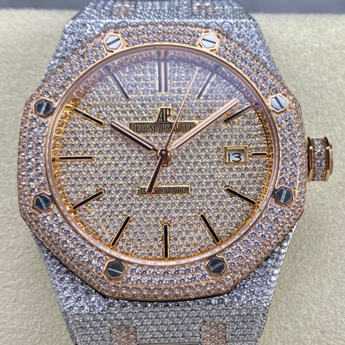 AMG Factory Replica Audemars Piguet Royal Oak 15400OR.021 Rose Gold Dial For Sale - Replica Watch Wholesale