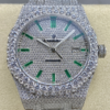 AMG Factory Replica Audemars Piguet Royal Oak 15400ST.011 Green Diamond For Sale - Replica Watch Wholesale