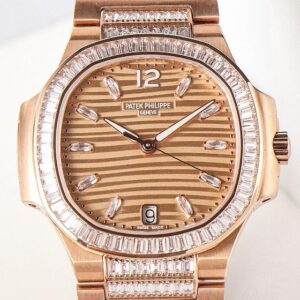 GR Factory Replica Patek Philippe Nautilus 7014-1R-001 Golden Brown Dial For Sale - Replica Watch Wholesale