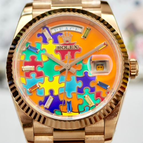 QH Factory Replica Rolex Day Date m128235-0063 Orange Dial For Sale - Replica Watch Wholesale