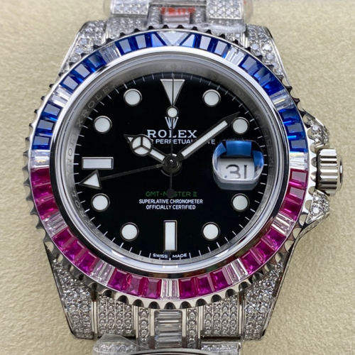 AMG Factory Replica Rolex GMT Master 116759 SAru-78209 Diamond Bracelet For Sale - Replica Watch Wholesale