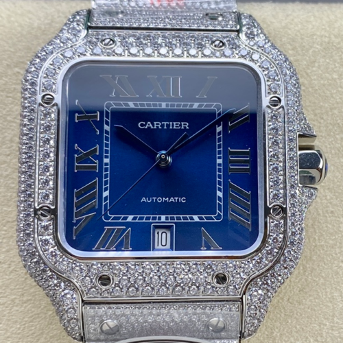 AMG Factory Replica Cartier Santos WSSA0010 Stainless Steel Strap For Sale - Replica Watch Wholesale