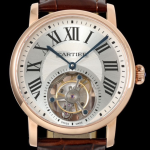 RMS Factory Replica Cartier ROTONDE DE Tourbillon W1556219 Brown Strap For Sale - Replica Watch Wholesale