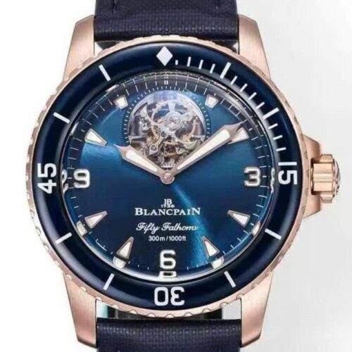 YS Factory Replica Blancpain Fifty Fathoms Tourbillon 5025-36B40-O52B Blue Dial For Sale - Replica Watch Wholesale