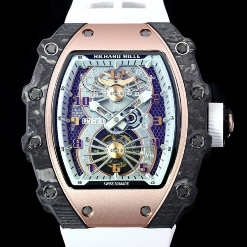RM Factory Replica Richard Mille Tourbillon RM21-01 White Strap For Sale - Replica Watch Wholesale