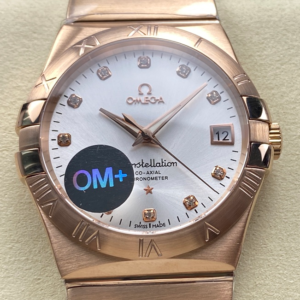 OM Factory Replica Omega Constellation 123.50.38.21.52.001 Rose Gold Case For Sale - Replica Watch Wholesale