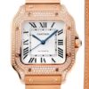 BV Factory Replica Cartier Santos WJSA0012 Blue Steel Hands For Sale - Replica Watch Wholesale