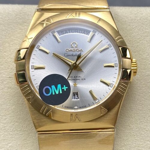 OM Factory Replica Omega Constellation 123.50.38.22.02.002 Gold Strap For Sale - Replica Watch Wholesale