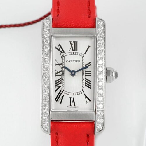 AF Factory Replica Cartier Tank Red Strap For Sale - Replica Watch Wholesale