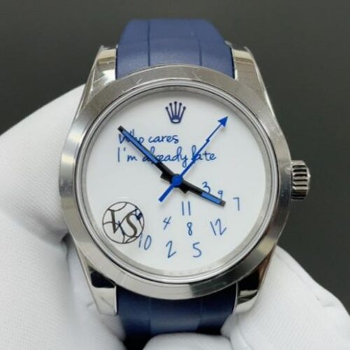 VS Factory Replica Rolex Milgauss 116400 Who Cares I'm Already Late For Sale - Replica Watch Wholesale