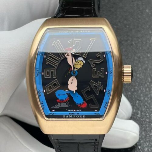 ABF Factory Replica Franck Muller Vanguard x Popeye Limited Edition V45 SC DT Gold Case For Sale - Replica Watch Wholesale