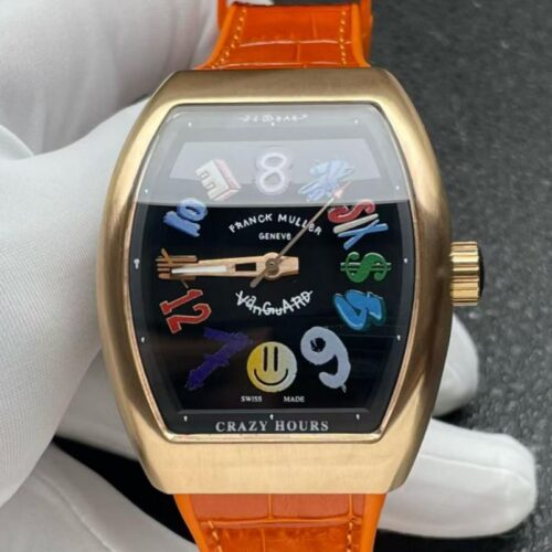 ABF Factory Replica Franck Muller Vanguard x Popeye Limited Edition V45 SC DT Orange Strap For Sale - Replica Watch Wholesale
