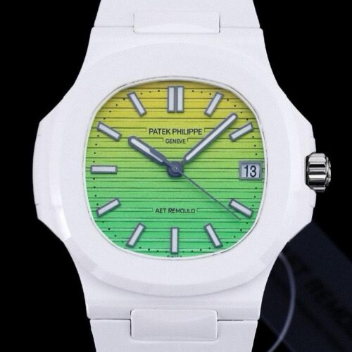 AET Factory Replica Patek Philippe Nautilus 5711 White Rubber Strap For Sale - Replica Watch Wholesale