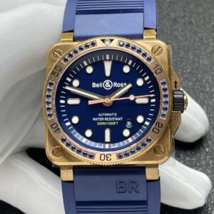 BR Factory Replica Bell Ross INSTRUMENTS BR0392-D-BU-BR-LGS Diamond-set Bezel For Sale - Replica Watch Wholesale