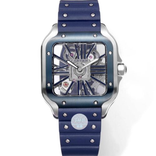 THB Factory Replica Cartier Santos WHSA0026 Rubber Strap For Sale - Replica Watch Wholesale