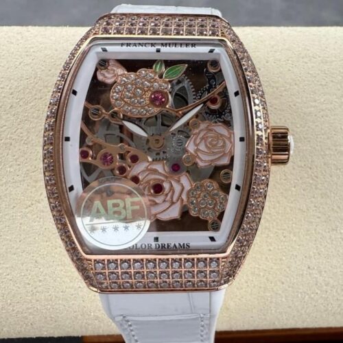 ABF Factory Replica Franck Muller Vanguard V32 Rose Skeleton For Sale - Replica Watch Wholesale
