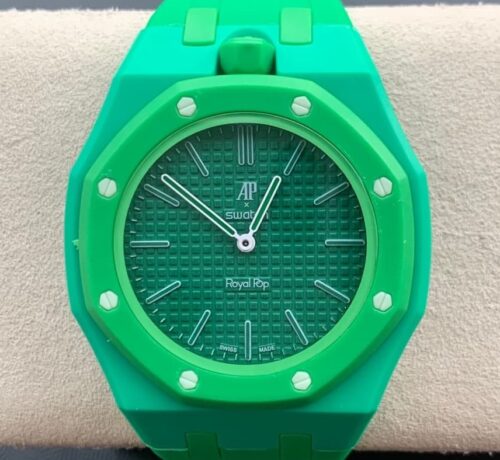 Replica Audemars Piguet x Swatch Royal Pop Bioceramic Green Eight For Sale - Replica Watch Wholesale