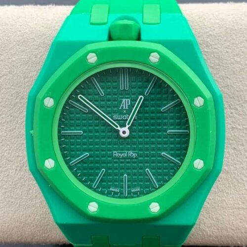 Replica Audemars Piguet x Swatch Royal Pop Bioceramic Green Eight For Sale - Replica Watch Wholesale